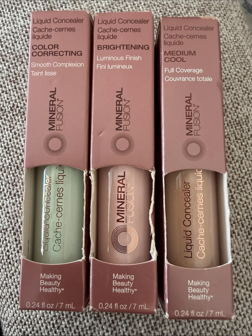🗽3 NONTOXIC Mineral Fusion Concealers-brightening|medium cool|color correcting